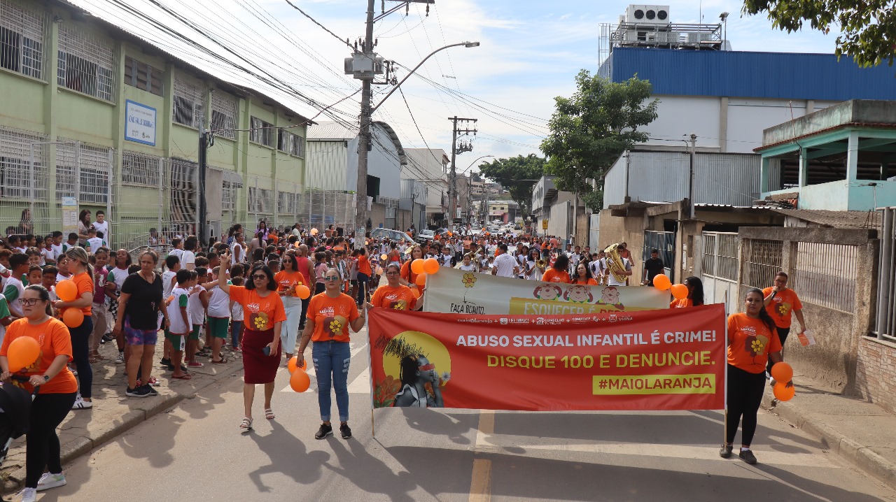 Caminhada contra abuso sexual infantil marca o encerramento das ações do  Maio Laranja em Viana – Notícia Capixaba